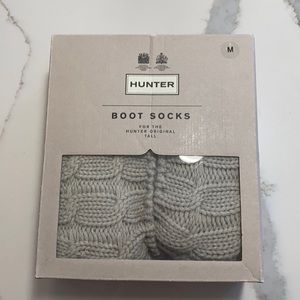 Hunter boot socks (tall) greige size M